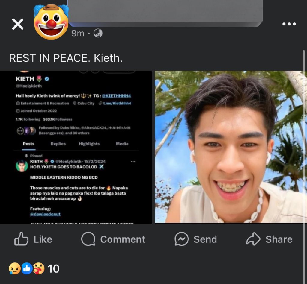 l0stttstar's tweet photo. The intention is good, but I don’t think including Kieth’s Twitter account on his post is necessary. This could lead people into thinking that he died due to ***

Anyway, rest easy, @Hoelykieth 🕊️ https://t.co/lOKnOwvPPA