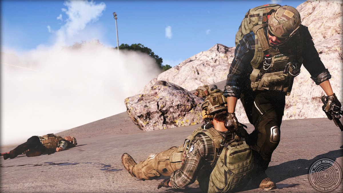 TheseusInc's tweet image. Unseen Heroic Moments: Take a look at Theseus contractors saving comrades, defying danger as facing impossible odds. These older pictures from past contracts highlight their bravery. The final photo captures the last moment of a contractor.

#Arma3 #ArmaPhotography
@ArmaPlatform