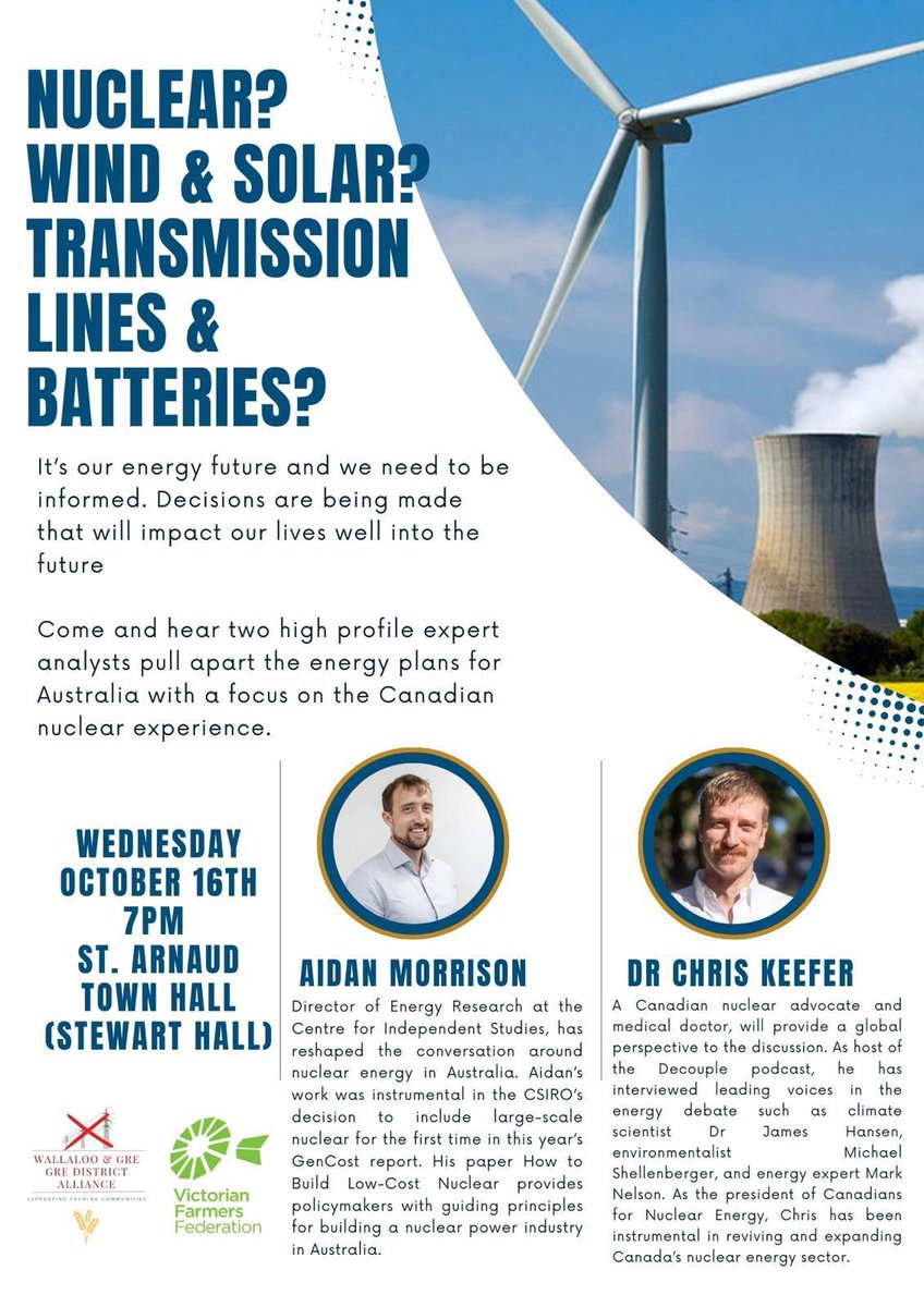 Right here in the Wimmera, such a great opportunity to hear from the experts. St Arnaud this Wednesday.