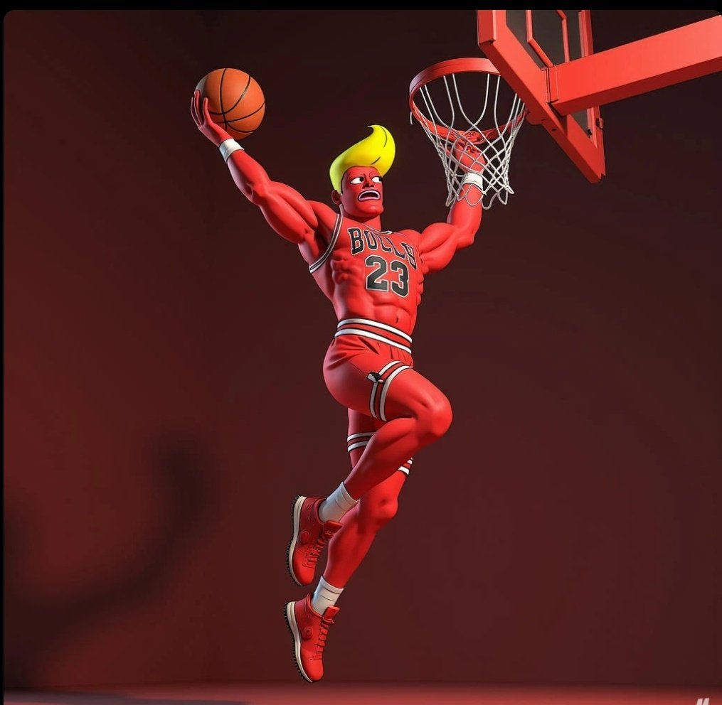 PenguPudgyPump's tweet photo. @Chadysolana "Little known fact: it was **Chady** who taught Michael Jordan how to dunk. 🏀🐕 #LegendMaker #ChadySolana" https://t.co/V5ljUFYKCd