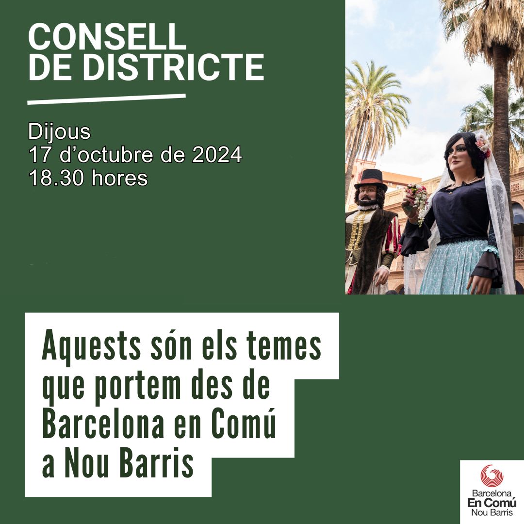 9bcomu's tweet photo. Us presentem els temes que portem al Consell de Districte de Nou Barris d'aquest Dijous, 17 d'octubre @carlesbenito @ALopezLorente @AvvTuro @AVVGuineueta @avvtrinitatnova @avvtorrebaro9b @VvPorta @AvvTorreBaro @avvcmeridiana @AVVRoquetes https://t.co/ptoxpBwB4S