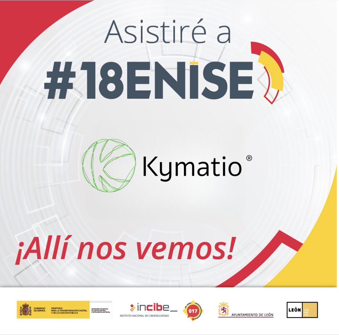 🚀 ¡Kymatio estará presente en la 18ª edición de ENISE! 🚀

El evento de referencia en ciberseguridad donde estaremos presentando nuestras últimas innovaciones en la gestión del riesgo humano (HRM). 

🔗 ¡Inscríbete aquí! hubs.ly/Q02TdZdD0