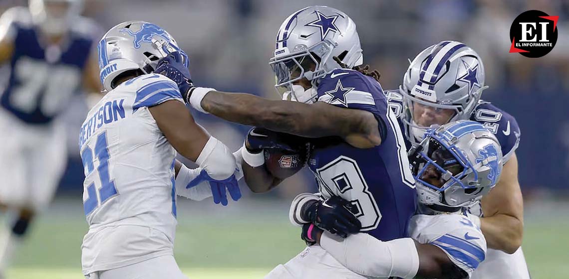 ElInformanteMX's tweet photo. Son #humillados los @dallascowboys por los @Lions
En el partido el jugador @dak sufrió dos #intercepciones y cuatro #capturas.
https://t.co/2JpERnq572 https://t.co/o0GP8ePKIh