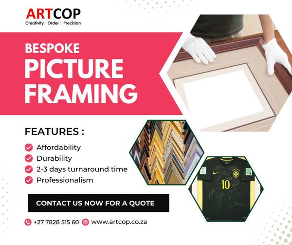 Artcop5's tweet photo. Our frames are crafted to suit any style, from modern minimalist to classic vintage. Contact us today and let’s create a masterpiece that complements your space perfectly.
#HomeDecor #PictureFraming #InteriorDesign #FramedArt
#DecorInspo #CustomFraming #JohannesburgArt https://t.co/2GaoZ3C2dD