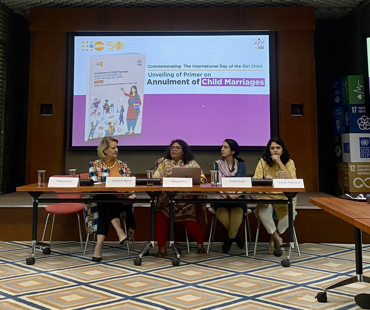 norwayinindia's tweet photo. The Embassy is happy to join @UNFPAIndia’s launch of their primer on Annulment of #ChildMarriage. #DayOfTheGirl 👰‍♀️🛑

To give girls a voice &amp; ensure their full participation in all areas of life, we need legal solutions &amp; government commitments 🤝 https://t.co/N4v62bWfIC