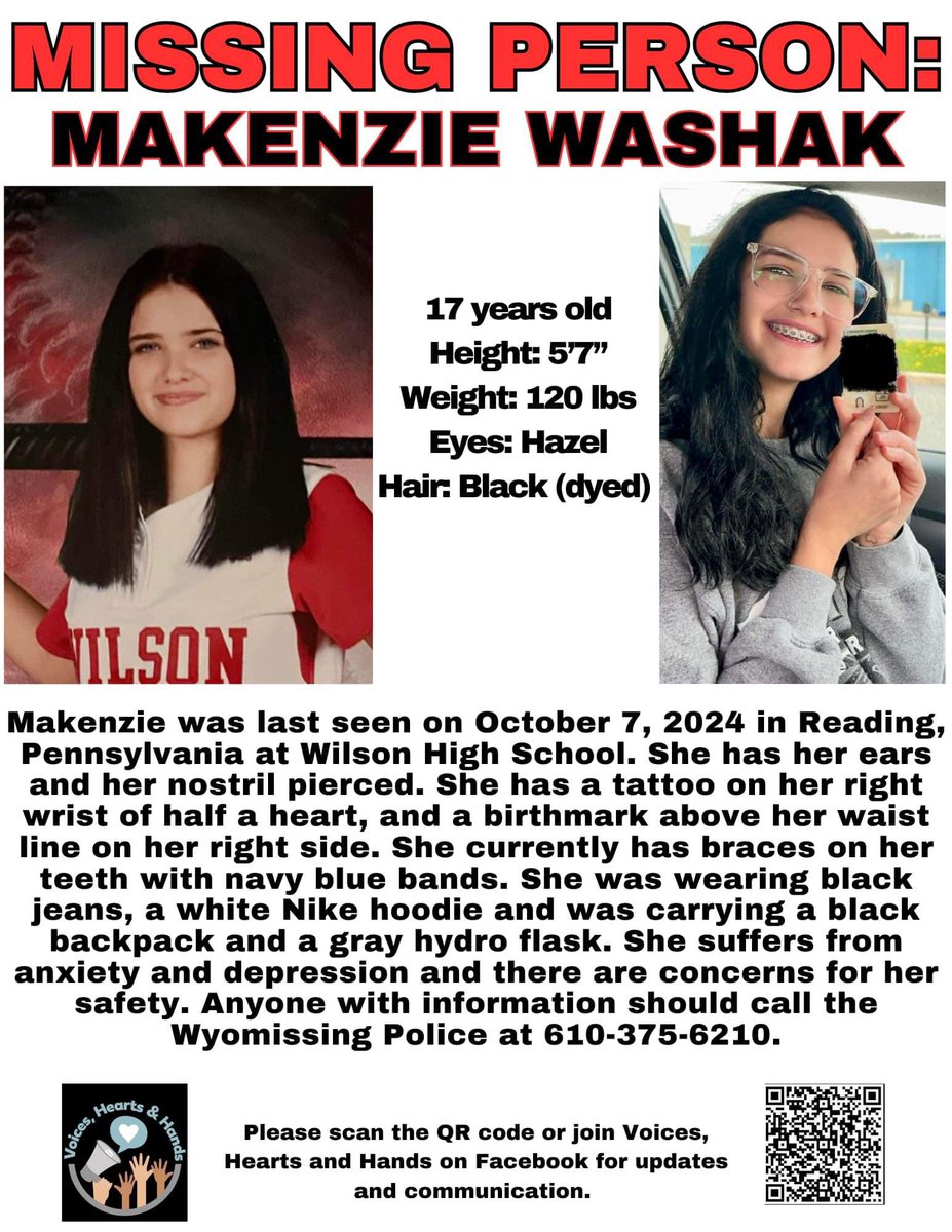 My friends daughter has gone missing from school several days ago. Please share! #makenziewashak #MISSING #missingchild