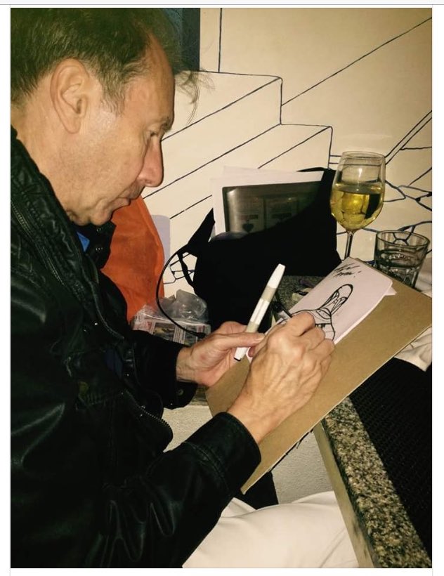 toonfactory's tweet photo. Years ago, I was on a panel with David Lloyd (co-creator of V for Vendetta). Later, we went out for dinner after he’d sketched the iconic Guy Fawkes Mask countless times. I asked him to draw another legendary masked character…
Any guesses who? 😏
#VForVendetta #ComicLegends https://t.co/Hrpkm42hOa