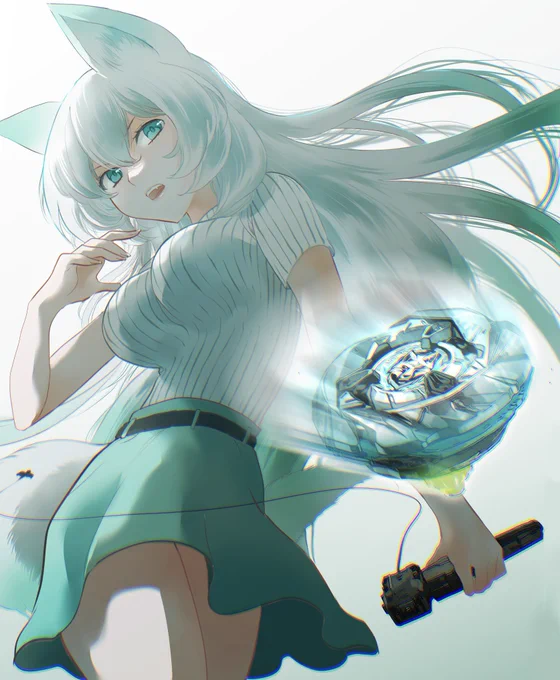 シルバーウルフっぽい子②(自作•beybladeX fanart)