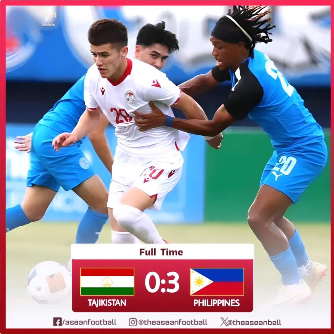 🔸 KING'S CUP 2024 | 3rd Place 

FT: Tajikistan 🇹🇯 0️⃣ - 3️⃣ 🇵🇭 Philippines 

#KingCup2024 #PFF