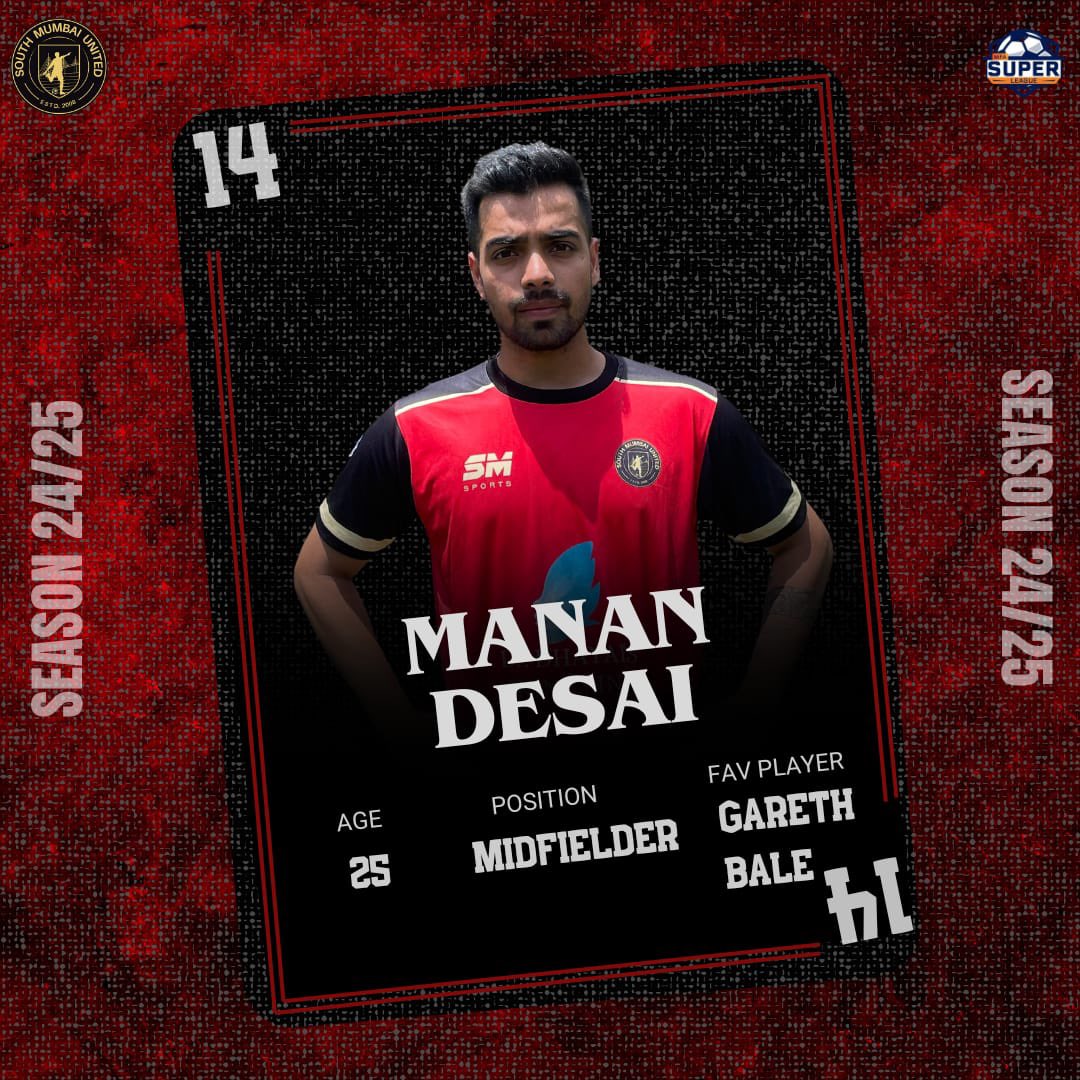 southmumbaiufc's tweet photo. 14. Manan Desai
Once a smu player in 19/20 season, Manan return after a long time away.
He will look to get back to his best with us & help the team.
#GoSMU❤️🖤💛 https://t.co/xmrDP6HEBn