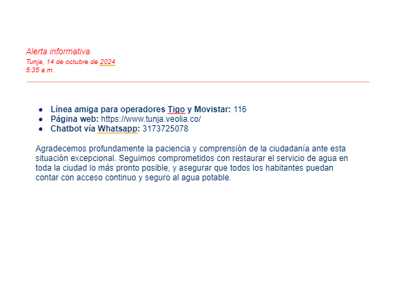 #Actualización operativo de restablecimiento del servicio de agua potable para Tunja 👇