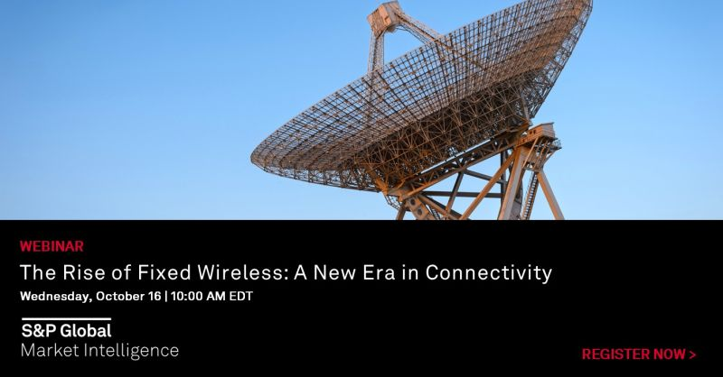 Join our webinar this Wednesday to learn about the latest trends in fixed wireless, how the technology is transforming industries and what are the opportunities and challenges ahead
spglobal.com/marketintellig…