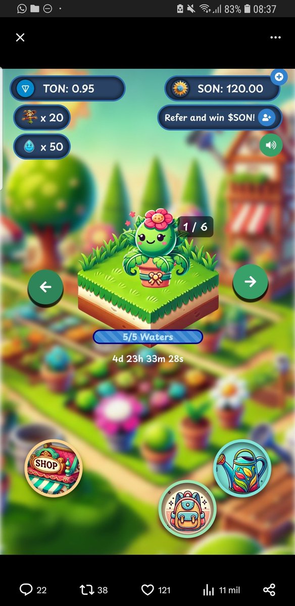 En ton hace unos días está dando vuelta un proyecto similar al que muchos entraron y extrañan, ¡siempre con cuidado en sus inversiones! Pero acá estamos también para divertirnos un poco!! 🎉 🌴💧

t.me/GardensOfTon_b…

#PVU en TON <a href="/gardensofton/">Gardens of Ton</a> 🌳

 👇👇👇