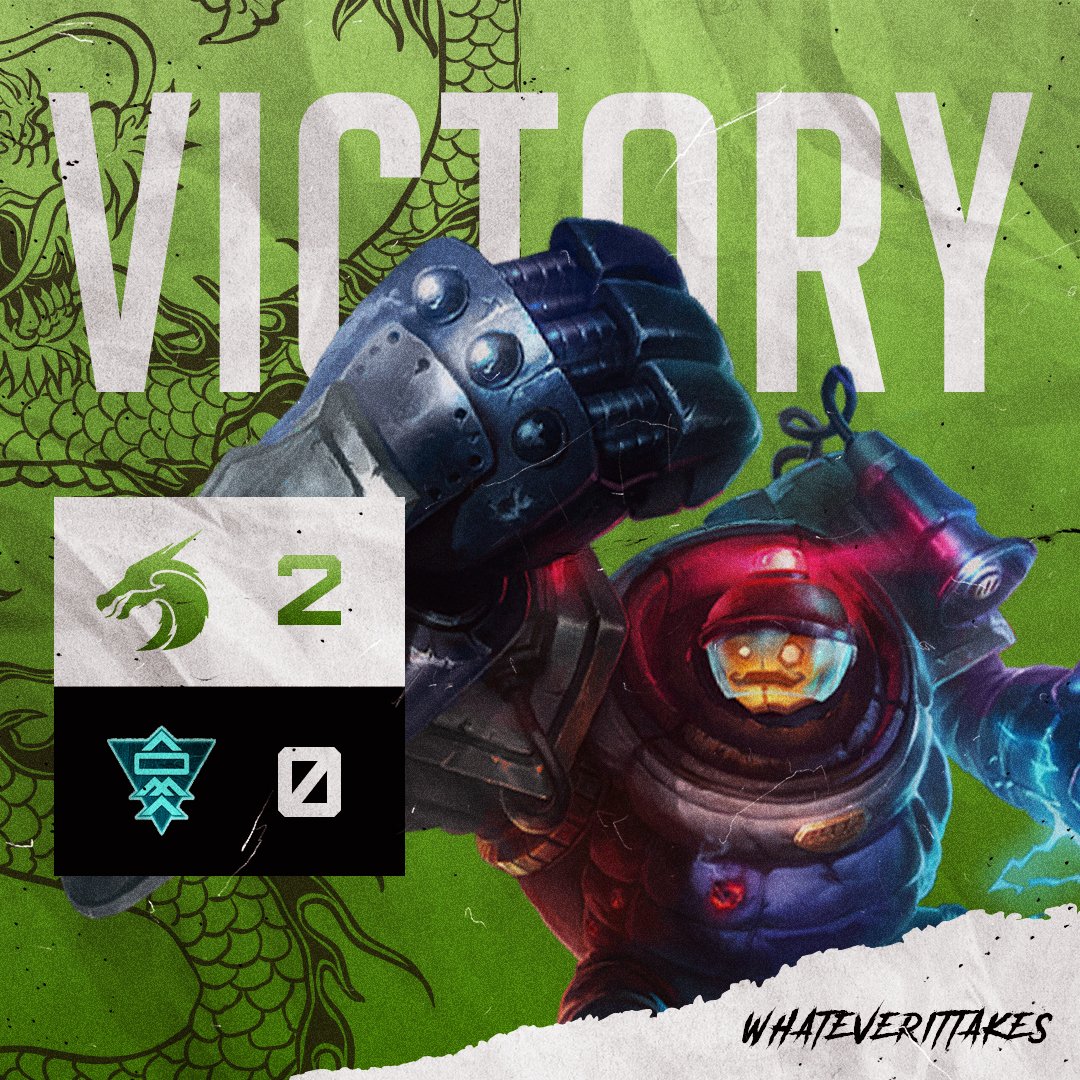 Victory! 👏  

Das war ein guter Abend für unsere Leafgreen-Spieler.

Unsere Jungs bewiesen Teamgeist und spielten sehr stark im Auftakt des Splits. 

GGs <a href="/AomaEsportsLoL/">A One Man Army LoL</a> 

Weiter geht's! 

#whateverittakes
