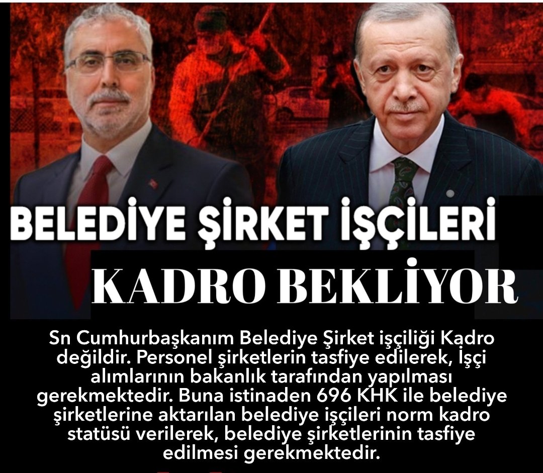 Cansiz2020's tweet photo. @diyadinosman Osman Bey @diyadinosman 

Sn Cumhurbaşkanının @RTErdogan  Belediye Şirket İşçilerine vermiş olduğu sözler var.

İşten Çıkartılanlar Belediye işçilerinin geri işe iadesi ve Kadro haklarının verilmesi olmuştu ama sözler yerine getirilmedi Her seçim sonrası işten çıkartılıyoruz. https://t.co/kYZ06anAZd