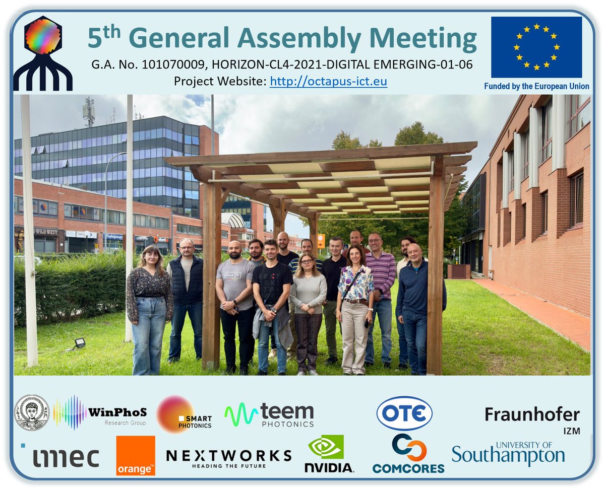 The 5th plenary meeting of the OCTAPUS project took place between 09-10  October 2024 in Pisa, Italy.  The meeting was organized by <a href="/NextworksSrl/">Nextworks Srl</a> .