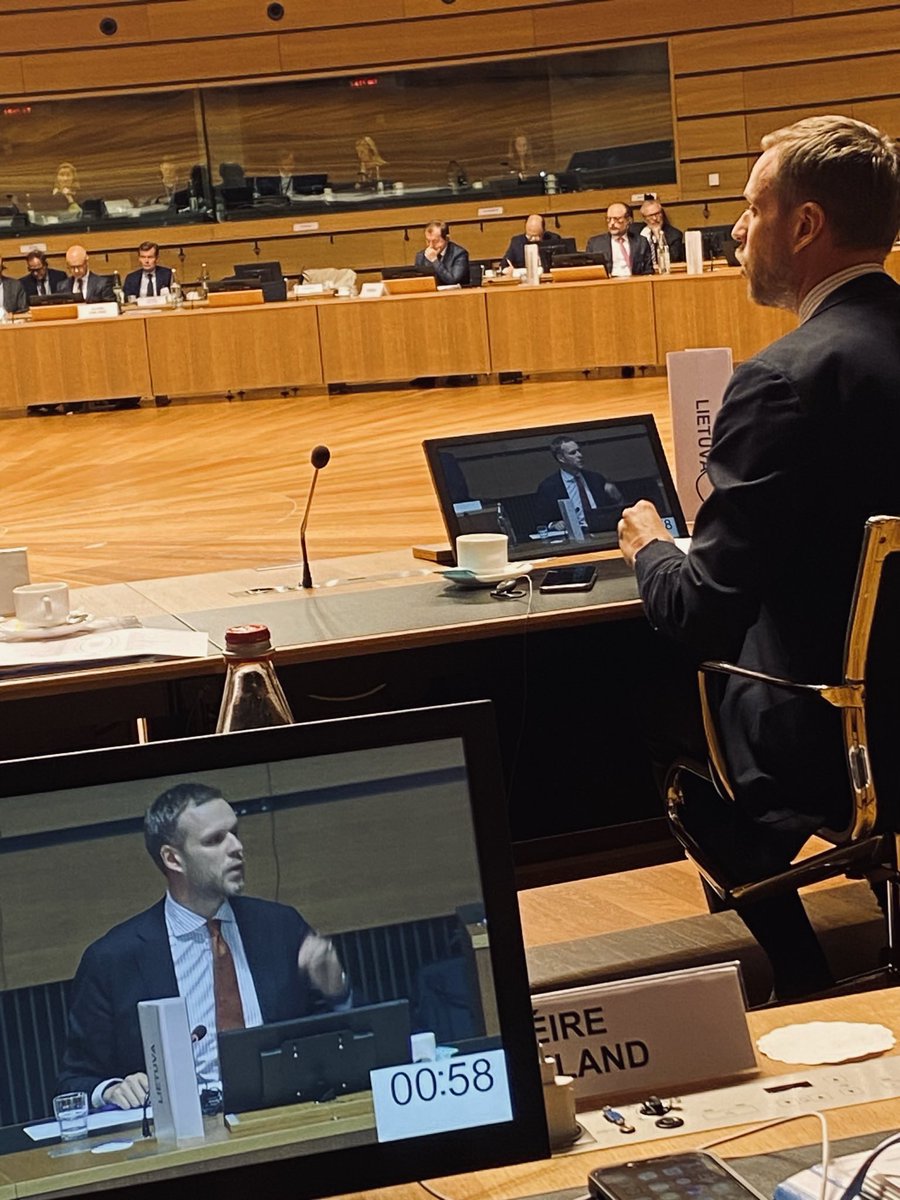 GLandsbergis's tweet photo. "Peace plans" which do not meet Ukraine's demands are simply requests for capitulation, and would never result in a just and lasting peace. That's my message to fellow EU foreign ministers at the FAC today. https://t.co/DCrAajAGaA