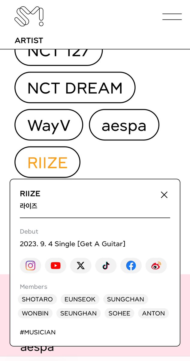 Jeff__Benjamin's tweet photo. @wnbnkty That's not the same as what I said. He's still listed as a member of the group. Lucas and Taeil are not listed in their groups when they left, but seven members are still listed under RIIZE like they have been for over a year now https://t.co/wyz7EQUNtA