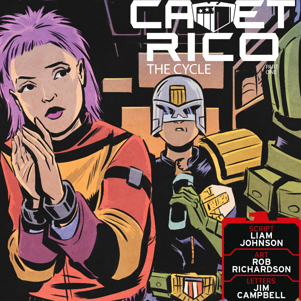 2000 AD Comics (@2000ad) on Twitter photo Judge Dredd Megazine 473 is out on 16th October, featuring CADET RICO: THE CYCLE, part one by:
📝 Script: @LiamJohnsonType
✏️ Art: <a href="/FatRobotDraws/">Rob Richardson</a>
💬 Letters: Jim Campbell
Subscribe now and get zarjaz free gifts ➡️ bit.ly/2Ws04uc Judge Dredd Megazine 473 is out on 16th October, featuring CADET RICO: THE CYCLE, part one by:
📝 Script: @LiamJohnsonType
✏️ Art: <a href="/FatRobotDraws/">Rob Richardson</a>
💬 Letters: Jim Campbell
Subscribe now and get zarjaz free gifts ➡️ bit.ly/2Ws04uc