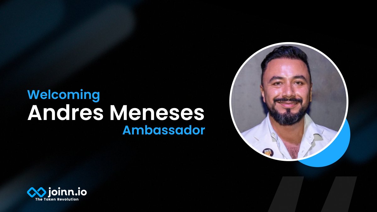 We are excited to welcome Andres Meneses, a multi-award-winning Web3  podcast host and founder, as our newest #Joinn Ambassador! 🏆 Recently  recognized as one of the Top 10 Crypto Leaders by Arabian