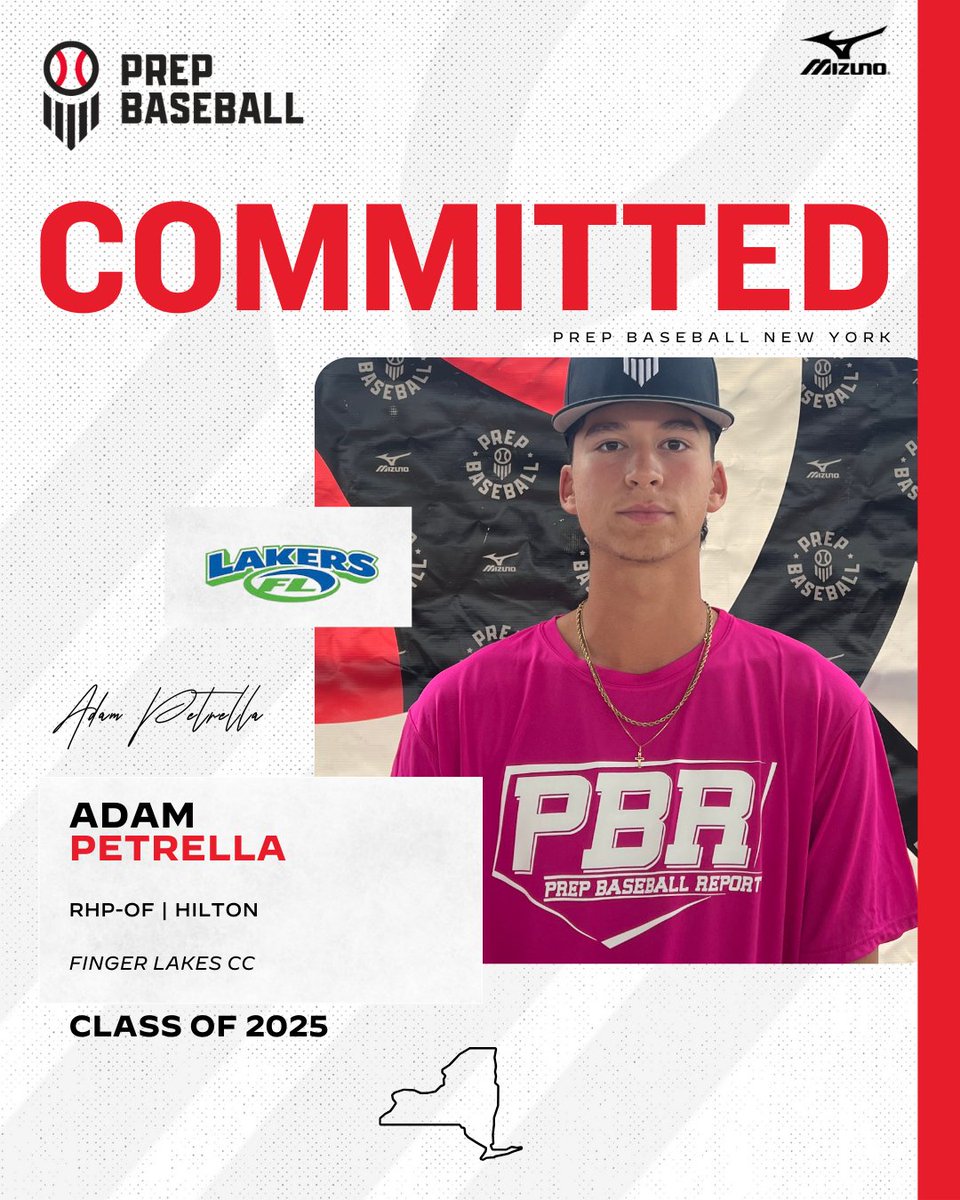 PrepBaseballNY's tweet photo. 🔥Commitment Watch🔥

2025 RHP|OF Adam Petrella (Hilton) has committed to Finger Lakes CC #congrats

👤 https://t.co/WFHP7kKmd6

❗2024 Northeast Senior Games❗

@apetrella6 | @FLCCBaseball | #committed https://t.co/xSM2vV9yeK