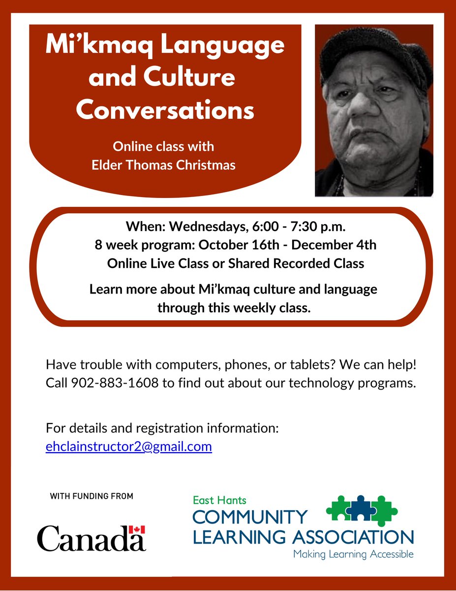 I believe that they still have space if you are looking to engage with the Mi'kmaq language to learn more about the culture, language, and land on which you are living (for those on Mi'kma'ki)