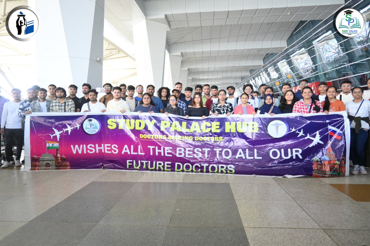 studypalacehub's tweet photo. "✈️The airport is buzzing with energy as our 4th batch of Samara State Medical University students prepare to take flight. 🛫With hearts filled with dreams and minds brimming with knowledge, they're ready to conquer the world. 🔥We're so proud of their dedication and hard work. " https://t.co/YqpYeCFyyd