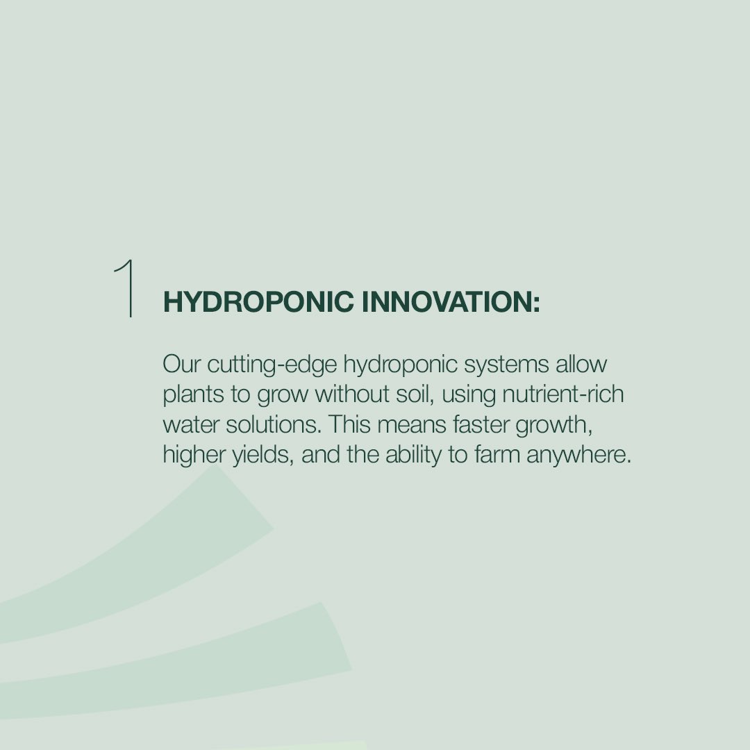 Smartelglobal's tweet image. Our climate-smart hydroponic systems 
transforms the way food is grown—making it more sustainable, efficient, and accessible for everyone……
We&apos;re paving the way for a future where healthy food is within everyone’s reach. 🌍 #SmartelImpact #SustainableFarming #FutureOfFood&quot;