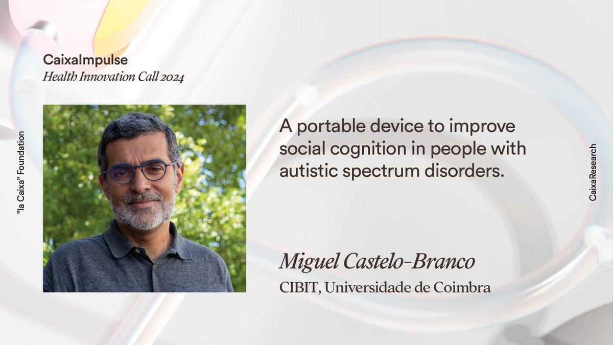 🧠 Autism spectrum disorders affect how individuals interact and perceive emotions, often leading to communication difficulties.

With #CaixaImpulse Innovation, <a href="/mcastelobranco1/">Miguel Castelo-Branc</a> will validate a brain-computer interface that uses educational games to⬆️improve social skills.

🔗