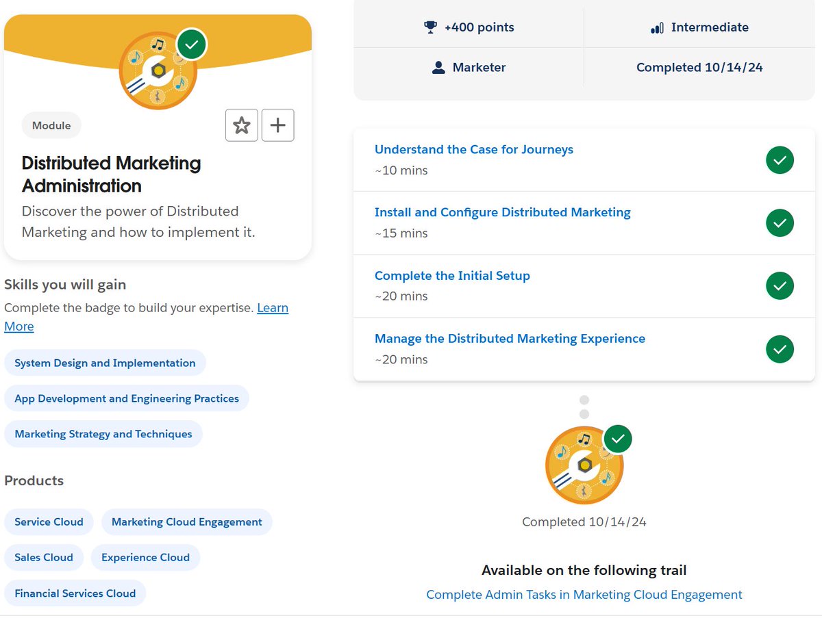 Distributed Marketing Administration || Trailhead
youtu.be/QoDlcjNymQg