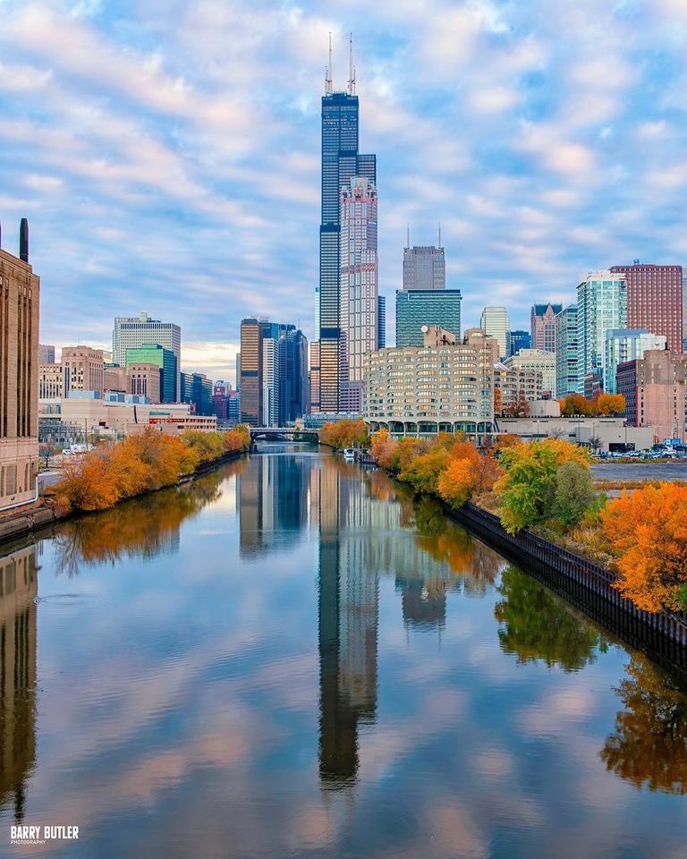 Autumn along the South Branch of the Chicago River.  Monday memory from 2012.