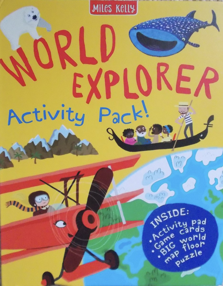 mystripeysocks's tweet photo. Excited to author this World Explorer Activity Pack, from @MilesKellyPub . It contains a fill-in activity book with puzzles, colour-ins and fun facts; game cards and a world map floor puzzle! Great working with Amy Johnson &amp; thanks Berta Maluenda for your wonderful illustrations. https://t.co/wr7NNCxBoR