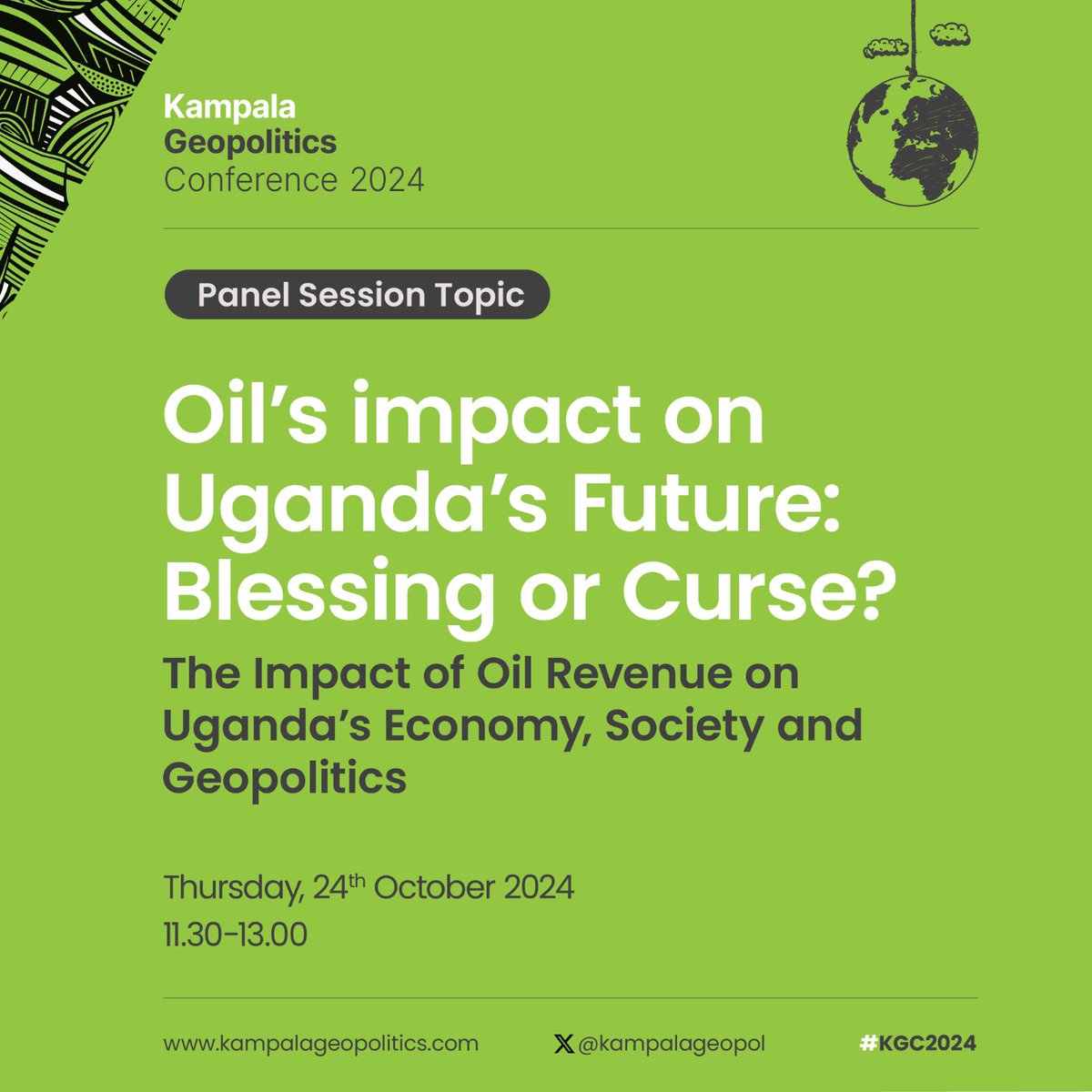 Jude_Mugabi's tweet image. Don’t miss the #KampalaGeopoliticsConference for discussions on balancing global climate commitments with Africa&apos;s development needs as experts will delve into the implications of Uganda&apos;s oil revenue on society, geopolitics, and the environment.

#KGC2024