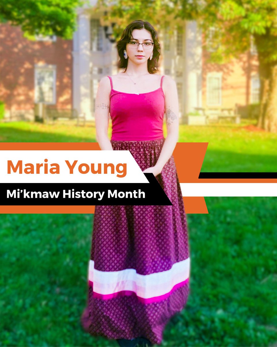 stfxuniversity's tweet photo. 🌎 Celebrating Maria Young from Unama'ki (Cape Breton) this Mi'kmaw History Month! She’s a forensic psych student making strides in research and Indigenous advocacy. https://t.co/zyx1pWoQ3D #StFX https://t.co/sGjB2eWRm5