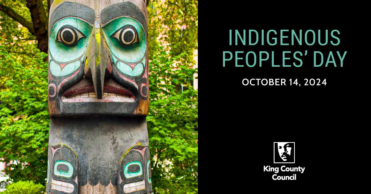 This Indigenous People's Day, we pay tribute to the heritage and contributions of Native peoples in King County and recognize the ancestral lands home to many communities &amp; Sovereign Nations, including the Snoqualmie Tribe, Tulalip Tribes, and Muckleshoot Indian Tribe in D3.