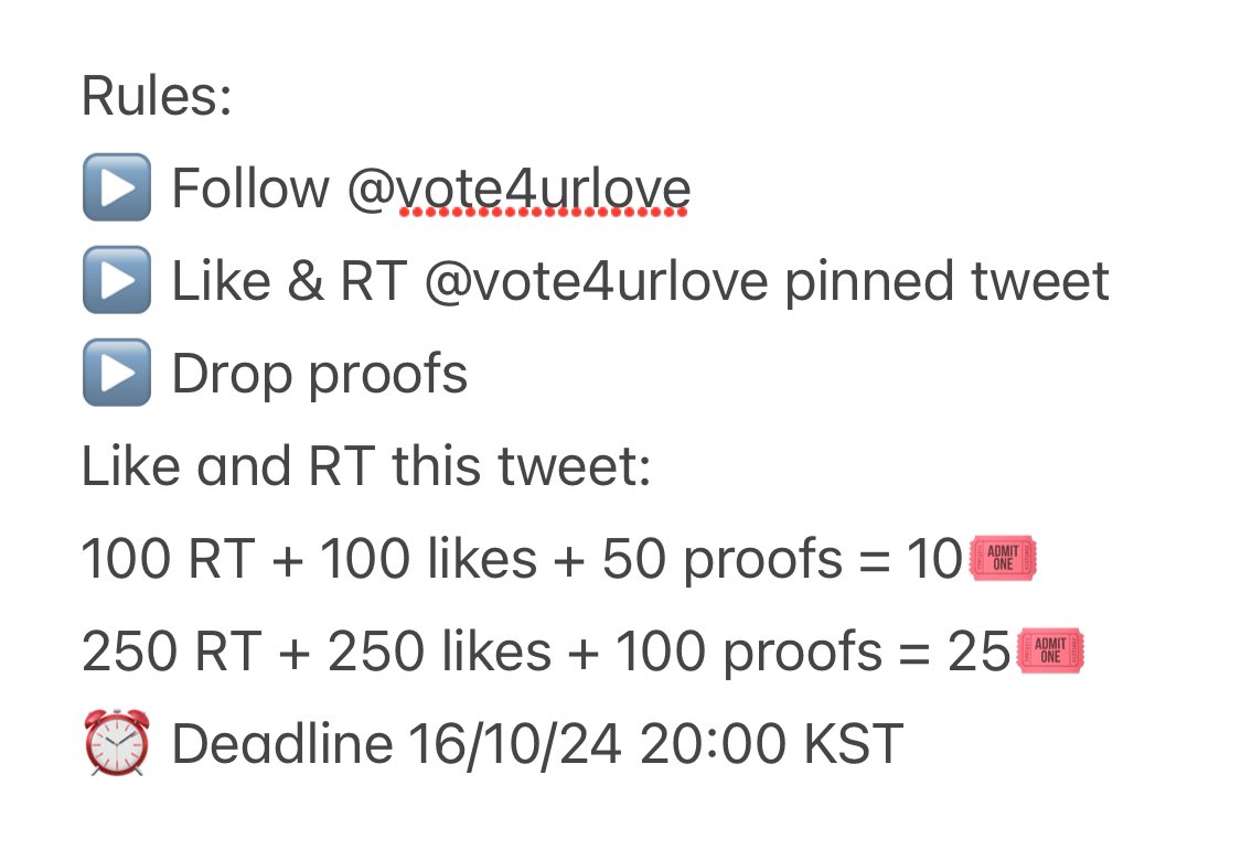 perfectVisualV's tweet photo. RT DEALS FOR #V #2024MAMAVOTE  
🏆2024 MAMA FANS' CHOICE AWARDS

▶️ Follow @vote4urlove
▶️ Like &amp; RT @vote4urlove pinned tweet 
▶️ Drop proofs
‼️Like and RT this tweet:
100 RT + 100 likes + 50 proofs = 10🎟️
250 RT + 250 likes + 100 proofs = 25🎟️

⏰ Deadline 16/10/24 20:00 KST https://t.co/AzNtYzlTMu