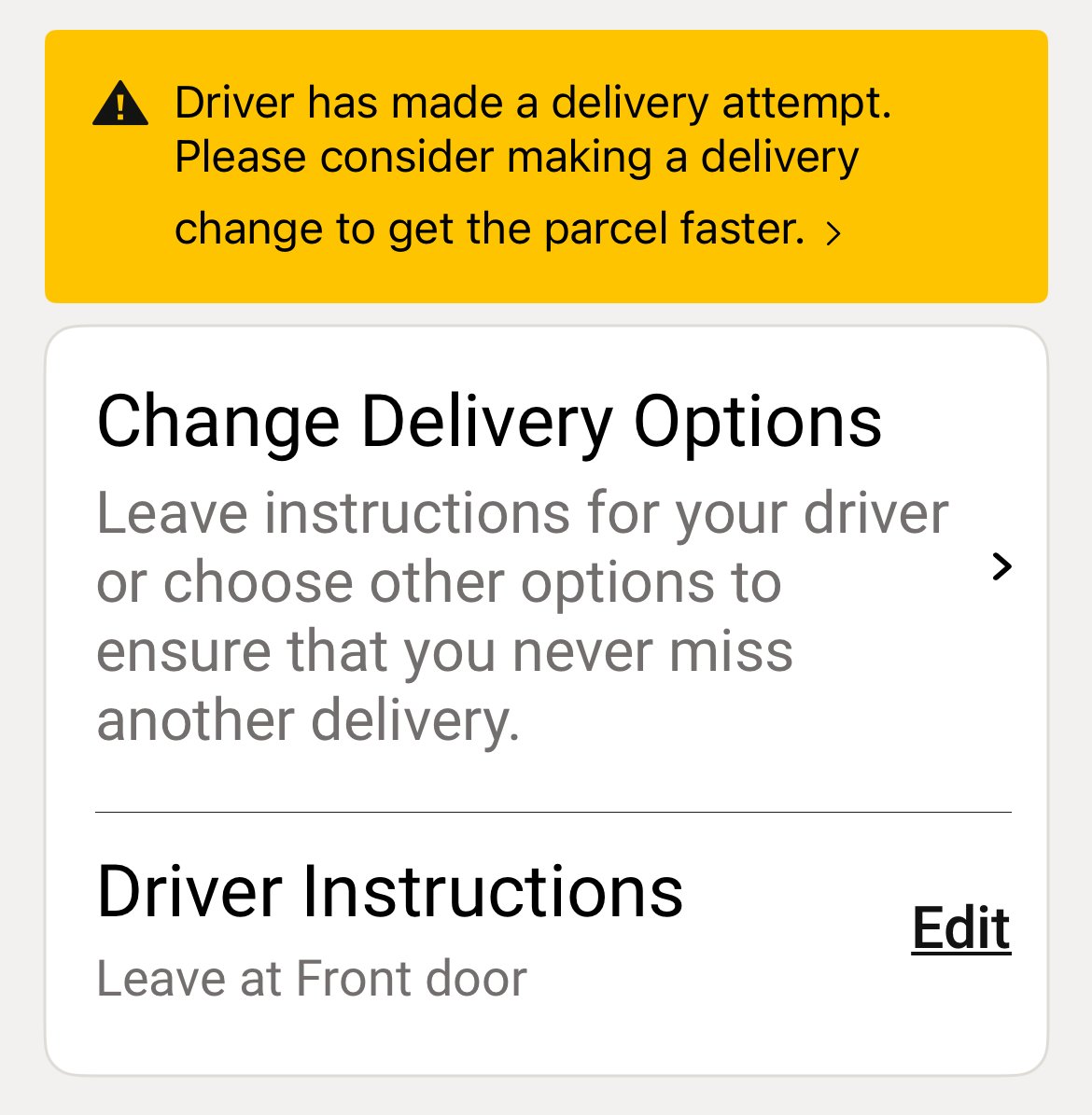 hawks675's tweet photo. So @UPS you’re saying my … front door was not available? And also my… doorbell didn’t work? https://t.co/rsfNv6bjk4