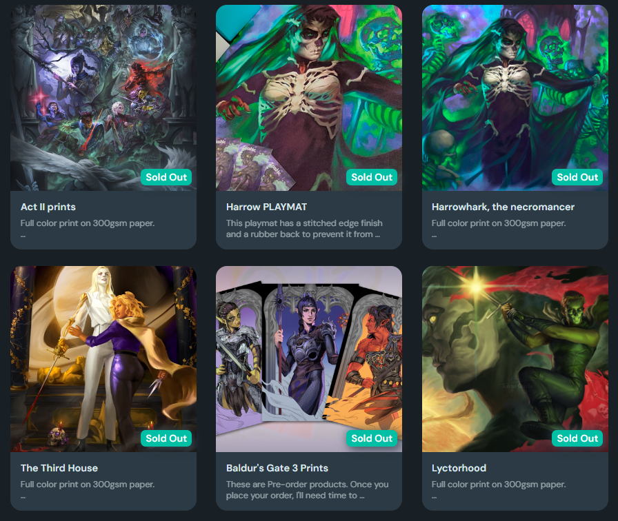 my shop pre-orders open tomorrow at 5pm CEST ✨

I've set up my page so you can browse my merch, items will show up as "sold out" until tomorrow at this same hour