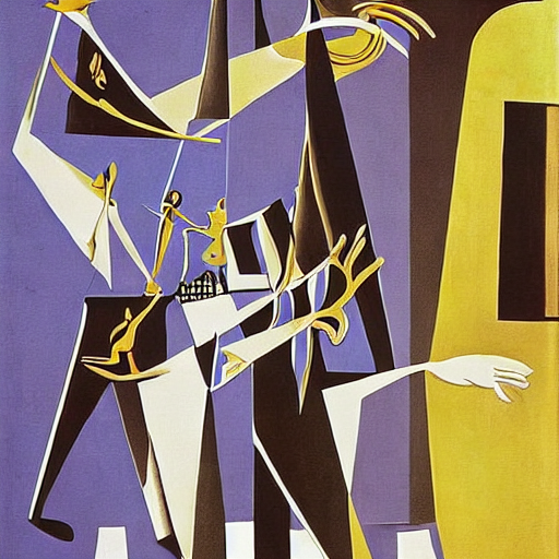 one_image_a_day's tweet image. #RhythmicDissolution #SurrealistSymphony #CubistMetropolis