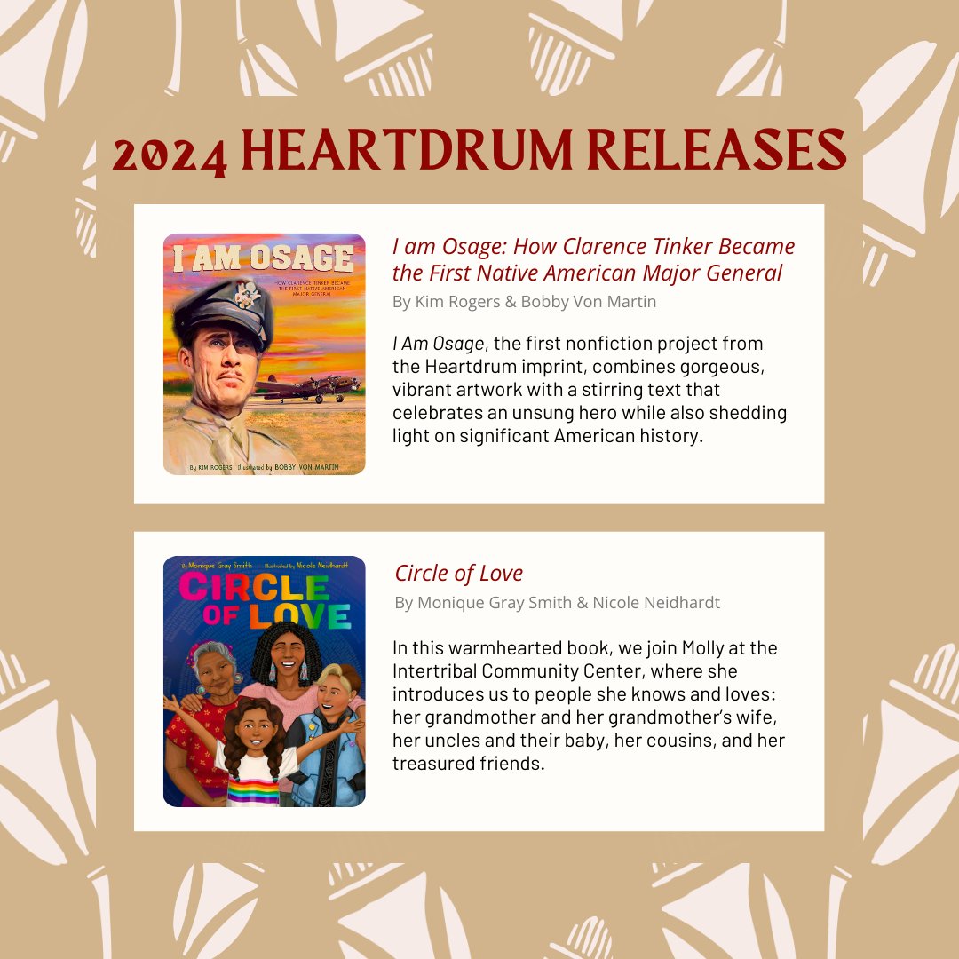 We Need Diverse Books (@diversebooks) on Twitter photo <a href="/HarperCollins/">HarperCollins</a> 📚 2024 Releases 📚
▪︎ “I Am Osage: How Clarence Tinker Became the First Native American Major General” by <a href="/kimrogerswriter/">Kim Rogers</a> & Bobby Von Martin
▪︎ “Circle of Love” by <a href="/ltldrum/">Monique Gray Smith</a> & Nicole Neidhardt <a href="/HarperCollins/">HarperCollins</a> 📚 2024 Releases 📚
▪︎ “I Am Osage: How Clarence Tinker Became the First Native American Major General” by <a href="/kimrogerswriter/">Kim Rogers</a> & Bobby Von Martin
▪︎ “Circle of Love” by <a href="/ltldrum/">Monique Gray Smith</a> & Nicole Neidhardt