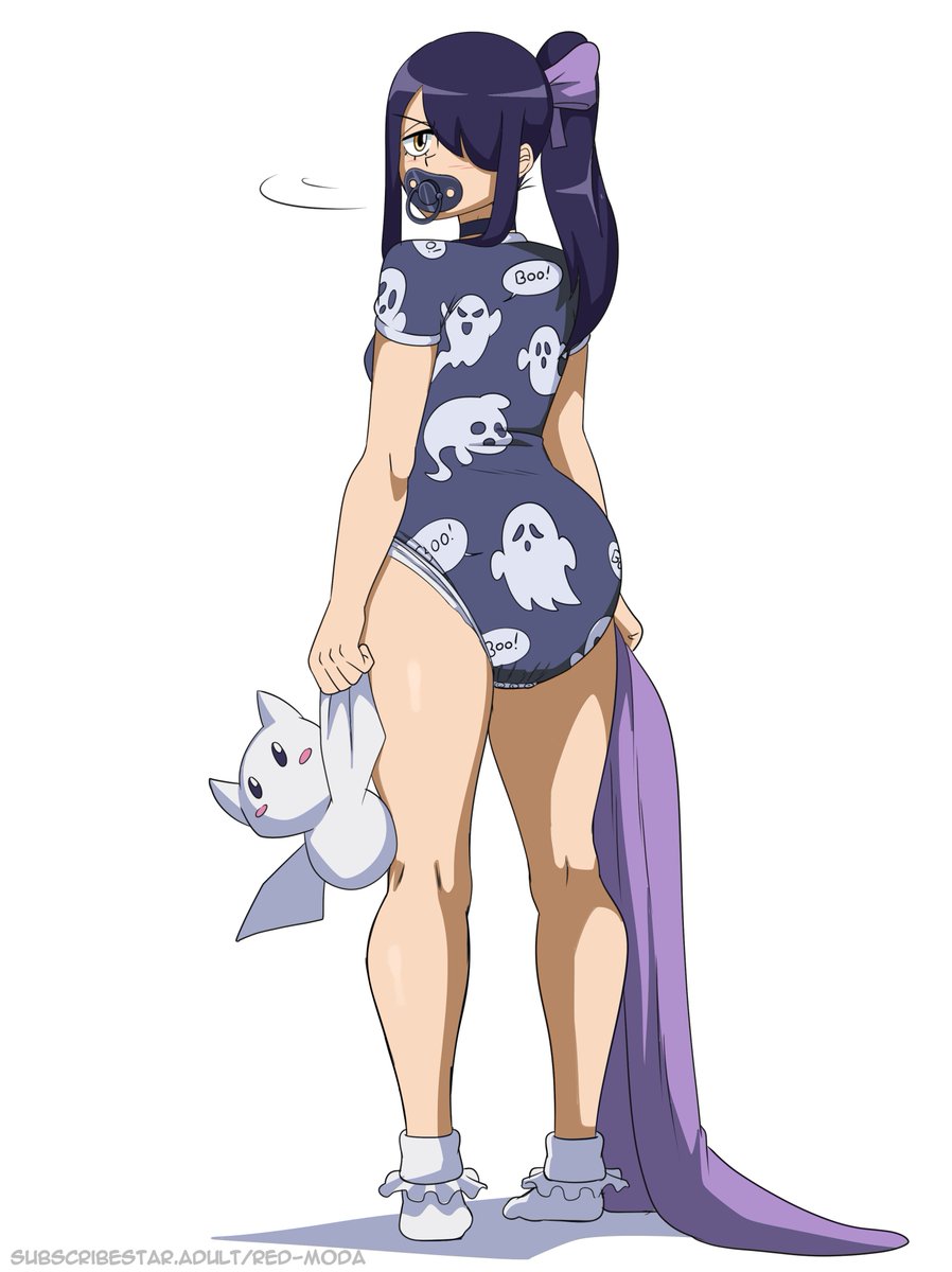 R3DM0DA's tweet photo. Mona in her NOW, natural habitat, of being onsie'd up after dinner and a bath, as she catches you staring at her https://t.co/4jGR8xwoEi