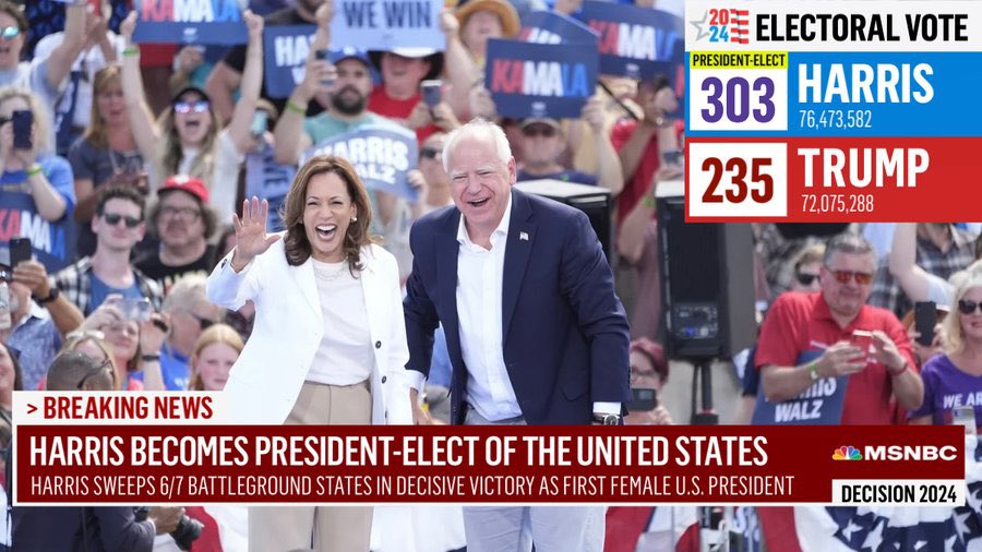 How would you feel if you turned on the TV the morning of November 6th and saw this? 😃