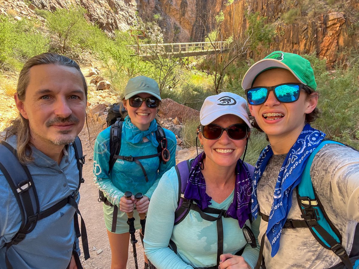 SiebertMyra's tweet photo. 16 hours, 24+ miles, 6400 foot assent-Grand Canyon Rim2Rim hike-✔️. The most physically challenging thing I have ever done. The soreness in my calves will fade but the sense of accomplishment &amp; memories will last a lifetime. #Rim2Rim #TheSiebertsAreHappyHikers #TheOnlyWayOutIsUp https://t.co/lUSF9C2thl