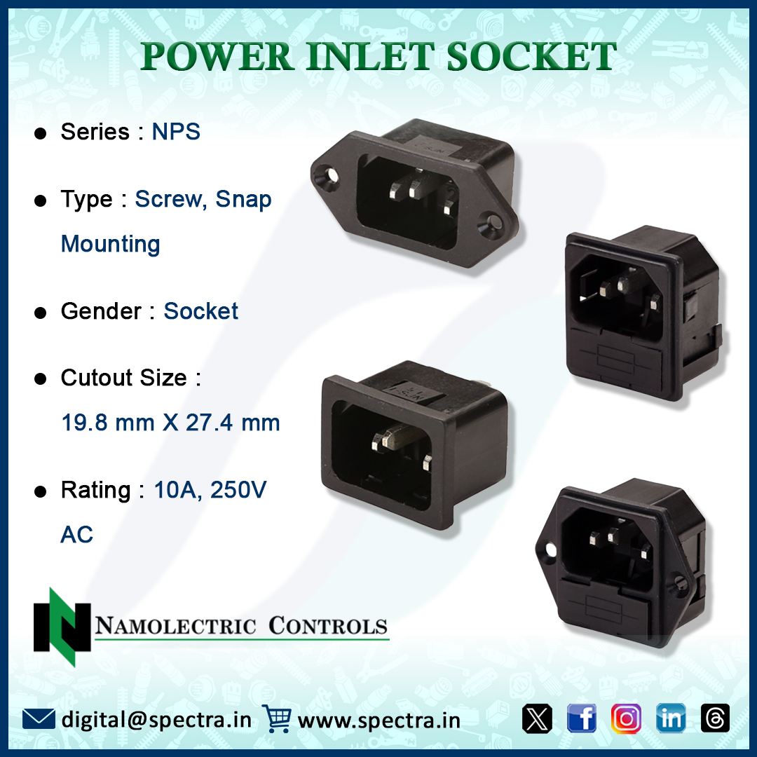 spectra_connect's tweet photo. Buy Namolectric Controls Power Inlet Socket now at https://t.co/vPqeOXokLU
#totalconnectivitysolutions #spectraconnectronics #namolectriccontrols #socket #inletsocket #powerinletsocket #powersolutions #industrialsockets #powerconnectivity #inletsocket https://t.co/9P8PVJZOOL