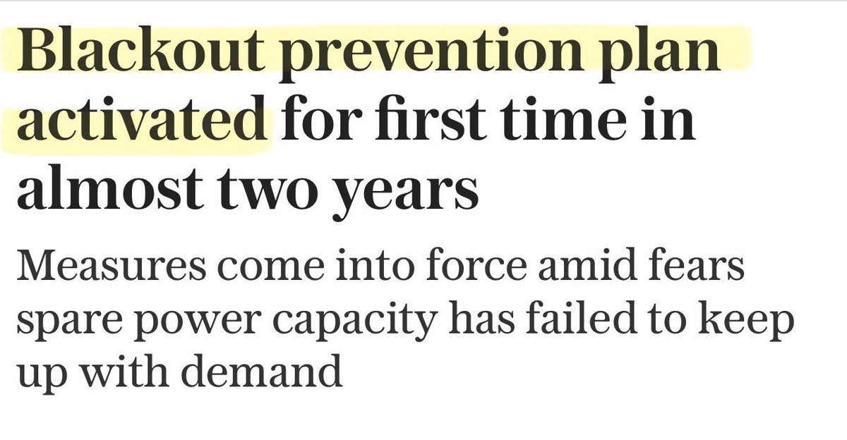 Artemisfornow's tweet photo. NET ZERO: BREAKING - UK has had to activate its Blackout prevention plan.

At 12.30 today grid data shows gas power had been fired up to meet 53% of the country’s electricity needs …  

with wind and solar providing just 10% each.

Stop laughing at the back 🤡🤣 https://t.co/Rv4qYLizw3