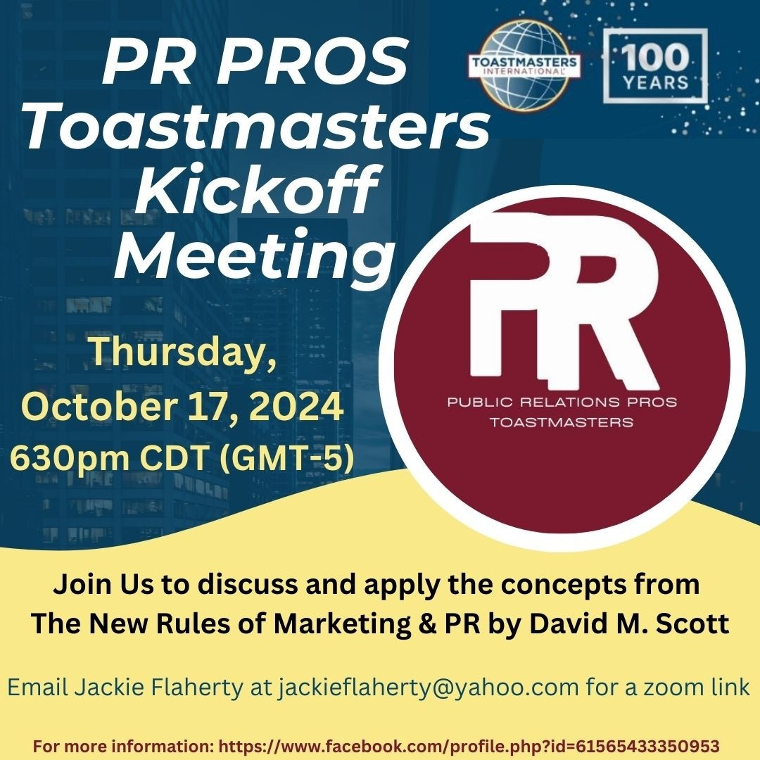 Kickoff meeting for an advanced club focusing on TM PR and marketing!
eventbrite.com/e/pr-pros-toas…