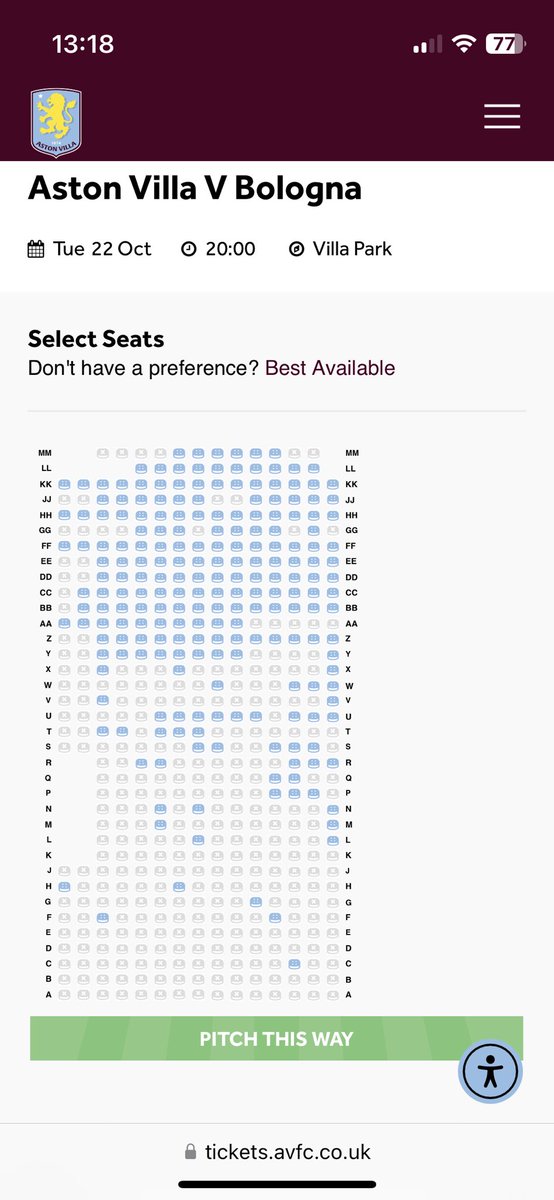 Wrighti1's tweet image. Gamble not pay off @chrisheck76 ? There should not be a spare seat in the house!!! @GuillemBalague it hasn’t nowhere near sold out as you were previously informed. #avfc