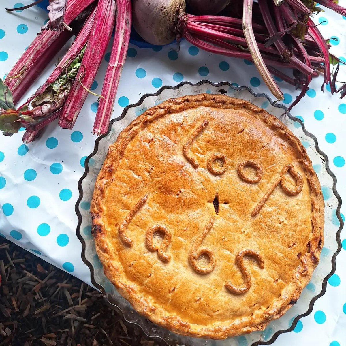l00plabs's tweet photo. The Up the Allotments! Harvest party was super fun this past weekend. How cute is the Loop Labs pie? Love it! @eleanorpearce #eastsidecommunityheritage https://t.co/8FXDI5V5Kv