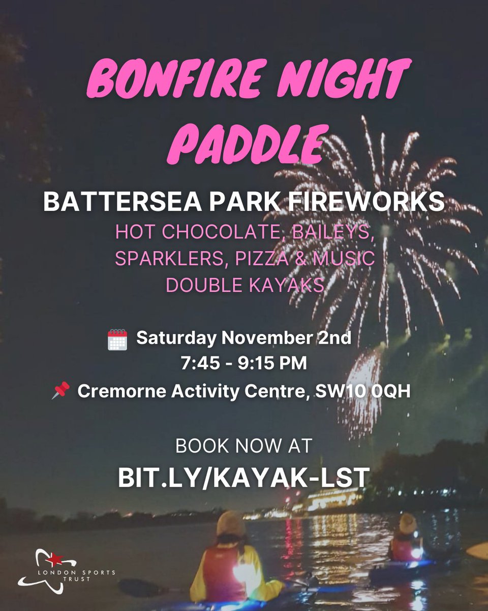 Join us for our adults Bonfire night paddle on November 2nd from Cremorne Activity Centre SW10 0QH, still a few places available! <a href="/active360/">active360</a> <a href="/FulhamReachBC/">Fulham Reach BC</a> <a href="/BlueBoatW6/">The Blue Boat</a> <a href="/RBKC/">Royal Borough of Kensington and Chelsea</a> <a href="/CanoeKayakMag/">Canoe and Kayak Mag</a> <a href="/ChelseaTheatre/">Chelsea Theatre</a> <a href="/nnbattersea/">Battersea SW11</a>