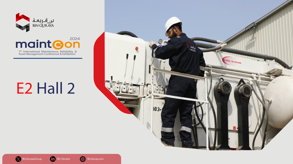 We’re excited to invite you to the #BinQuraya booth at MAINTCON 2024! As a proud Diamond Sponsor, we can’t wait to share our latest initiatives with you.

Our team will be available to answer your questions,  and provide insights into Bin Quraya commitments and future